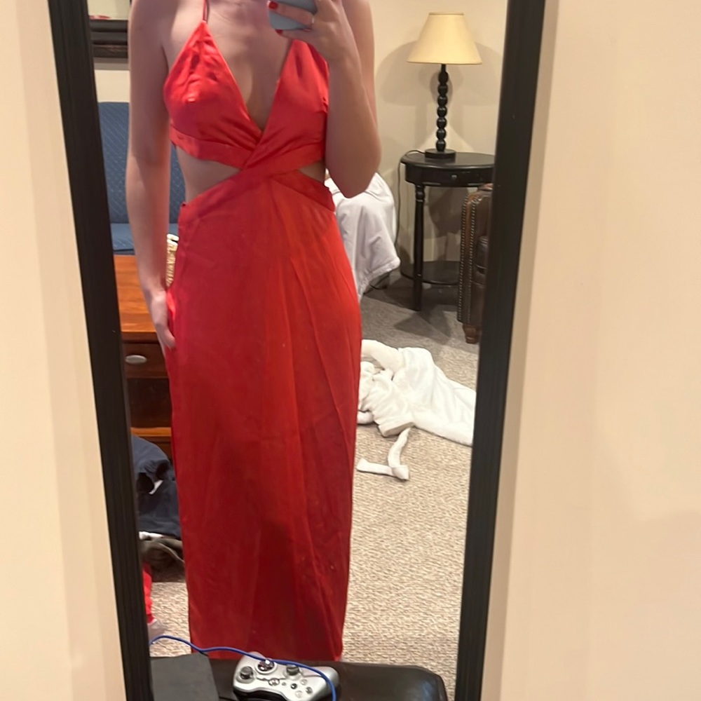 Zara silk midi dress
